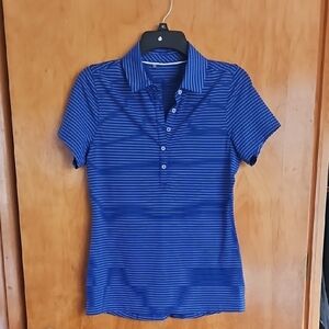 Under Armour Blue Striped Polo Shirt